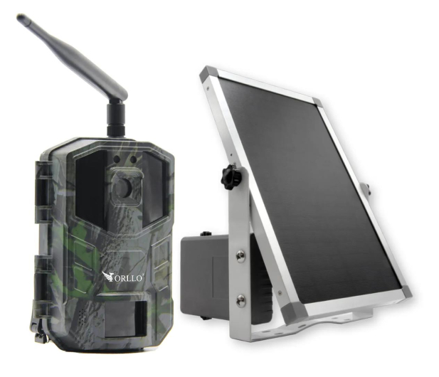 ORLLO Inteligentna kamera SIM 4G LTE fotopułapka + panel - 1280862 - zdjęcie